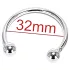 Nerūsējošā tērauda gredzens ejakulācijas aizkavēšanai (32mm)