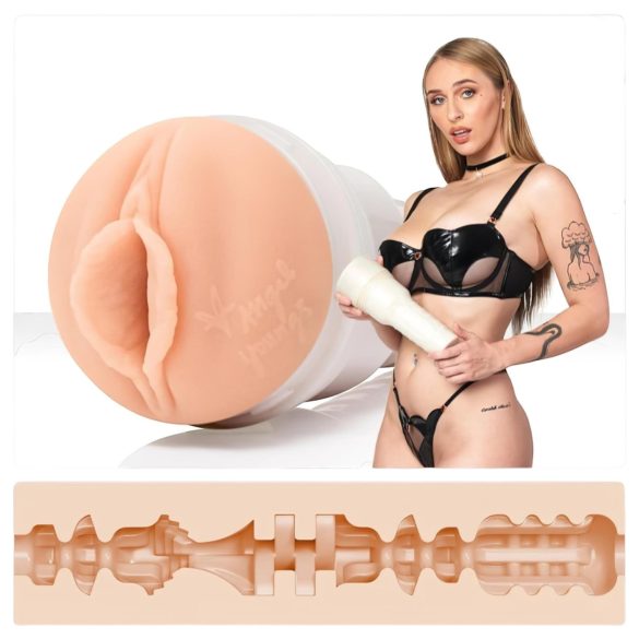 Fleshlight Angel Youngs - masturbators ar realistisku maksti naturālā krāsā
