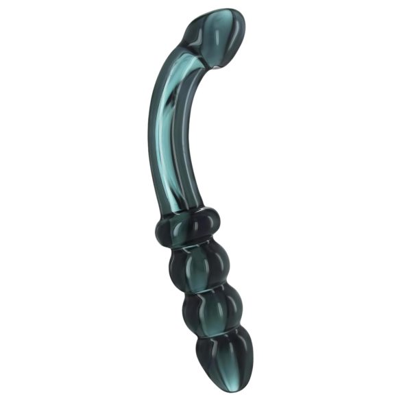 Prisms Hamsa - divgalu stikla G-punkta dildo (zaļš)