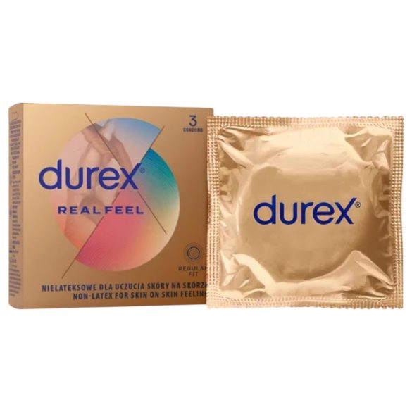 Durex Real Feel - bezlateksa prezervatīvi (3 gab.)