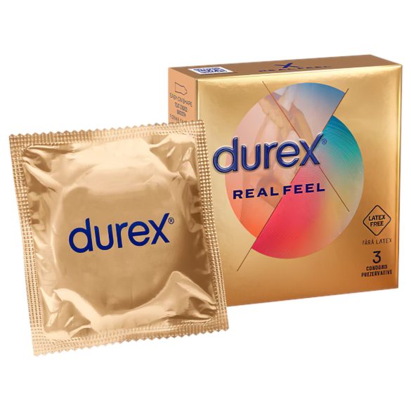Durex Real Feel - prezervatīvi bez lateksa 3 gab