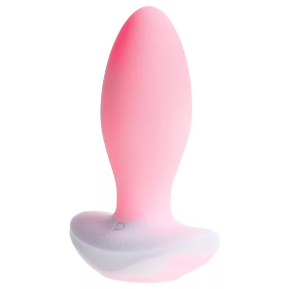 Paradise Illumination - izgaismojošs vibrējošs anālais plugs (balts)