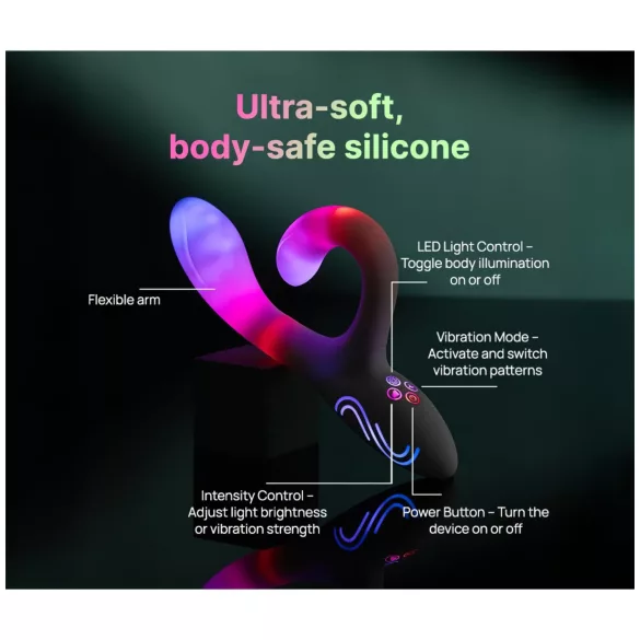 Paradise Illumination - izgaismots klitora roktura vibrators (balts)