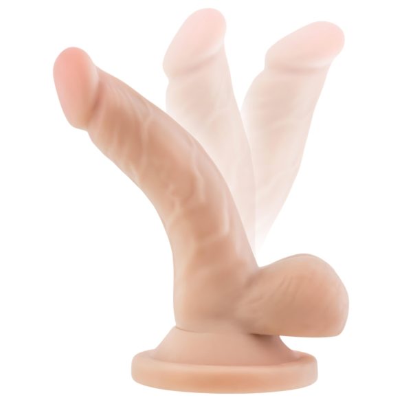 Dr. Skin reālistisks dildo ar piesūcekni un sēkliniekiem, bēšs, 12 cm