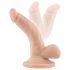 Dr. Skin 4 - reālistisks piesūcekņa dildo ar sēkliniekiem - naturāls (12cm)