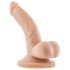 Dr. Skin 4 - reālistisks piesūcekņa dildo ar sēkliniekiem - naturāls (12cm)