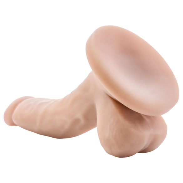Dr. Skin reālistisks dildo ar piesūcekni un sēkliniekiem, bēšs, 12 cm