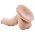 Dr. Skin 4 - reālistisks piesūcekņa dildo ar sēkliniekiem - naturāls (12cm)