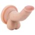 Dr. Skin 4 - reālistisks piesūcekņa dildo ar sēkliniekiem - naturāls (12cm)