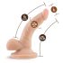 Dr. Skin 4 - reālistisks piesūcekņa dildo ar sēkliniekiem - naturāls (12cm)
