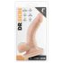 Dr. Skin 4 - reālistisks piesūcekņa dildo ar sēkliniekiem - naturāls (12cm)