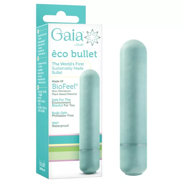 Gaia Eco M - videi draudzīgs stienīša vibrators (tirkīzzils) - vidējs