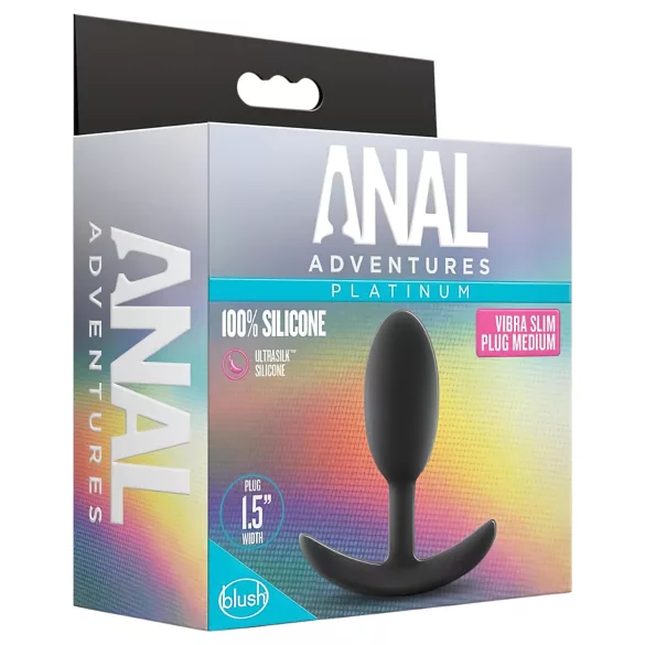 Anal Adventures Platinum anālais vāciņš vidējs melns