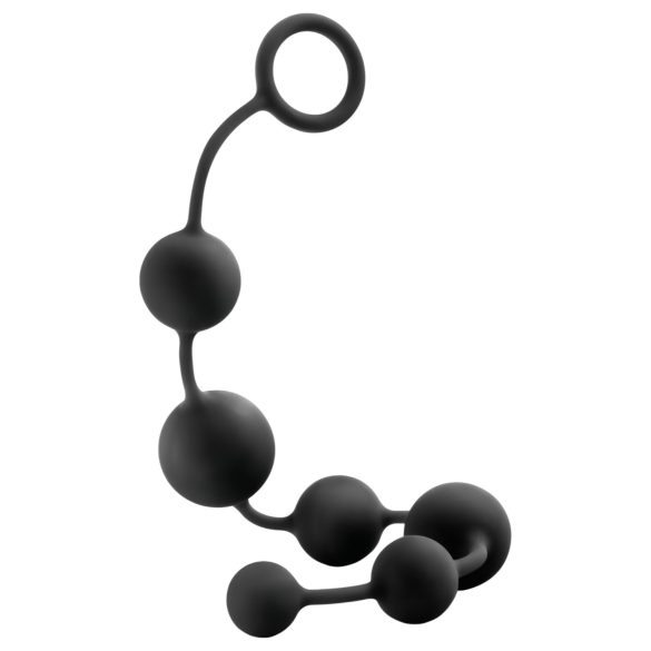 Anālās Izpriecas L – pērļots anālais dildo (melns)