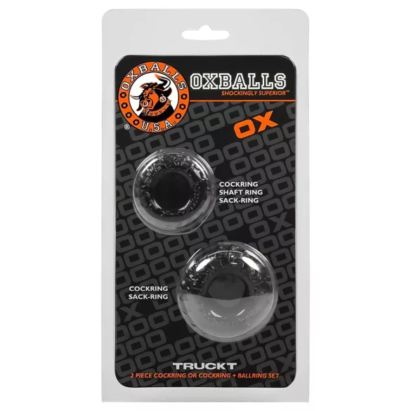 OXBALLS - ribota dzimumlocekļa gredzenu komplekts melns