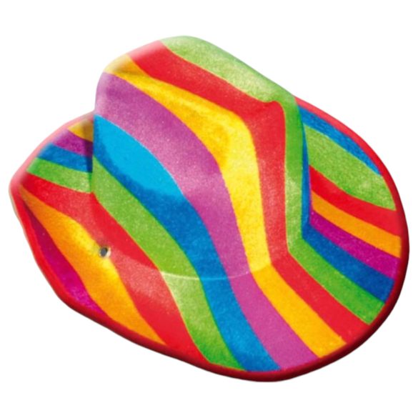 Lepnī kovboju cepure (varavīksne)