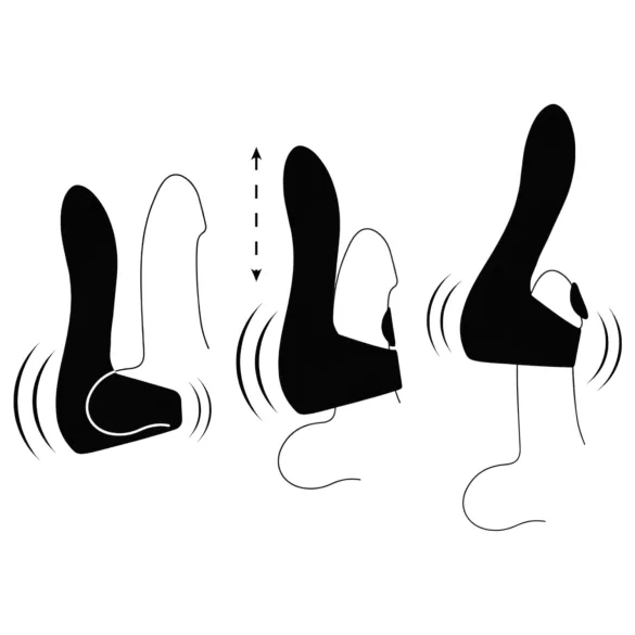 JamyJob - pulējošs dzimumlocekļa galviņas vibrators melns