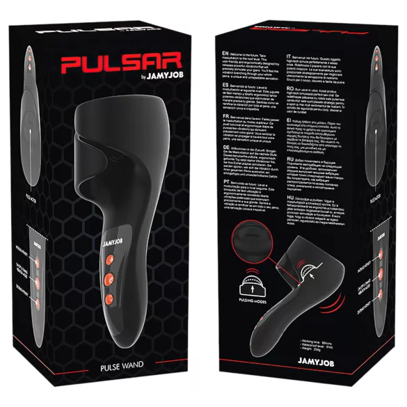 JamyJob - pulējošs dzimumlocekļa galviņas vibrators melns