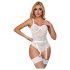 Subblime 954291 - ķēdveida, caurspīdīgs bodijs komplekts - balts (L-XL)