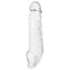 Addicted Toys - dzimumlocekļa uzmava ar sēklinieku gredzenu 23cm caurspīdīga