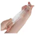 Addicted Toys - dzimumlocekļa uzmava ar sēklinieku gredzenu 23cm caurspīdīga