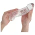 Addicted Toys - dzimumlocekļa uzmava ar dzimumlocekļa gredzenu - 22 cm (caurspīdīga)