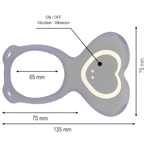 IBIZA - valkātājs clit vibrators sievietēm melns