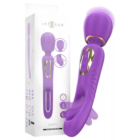 Intense Christy - vibrators ar kustīgu mēli, masāžai, violets