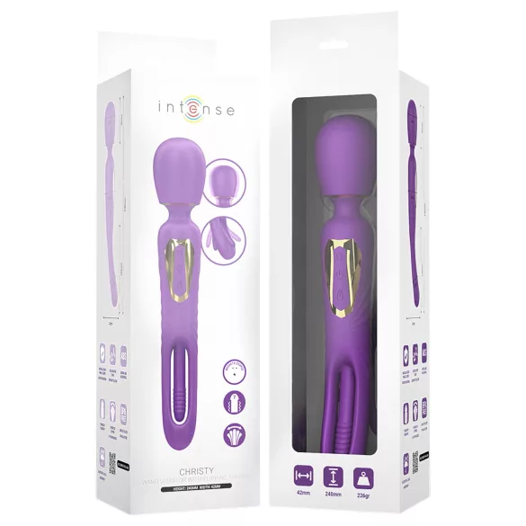 Intense Christy - vibrators ar kustīgu mēli, masāžai, violets