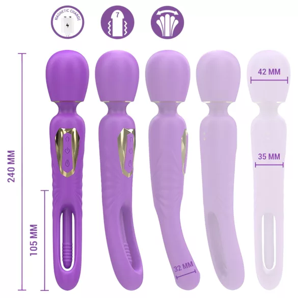 Intense Christy - vibrators ar kustīgu mēli, masāžai, violets