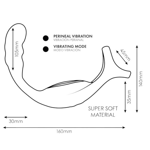 Addicted Toys - anālais vibrators ar dzimumlocekļa un sēklinieku gredzenu melns