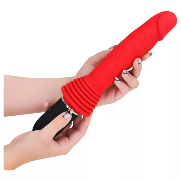 Intense Cynthia - piesūceknis vibrators ar stūmēju, sarkans