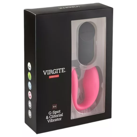 Virgite - pāra vibrators ar tālvadības pulti (melns‑rozā)
