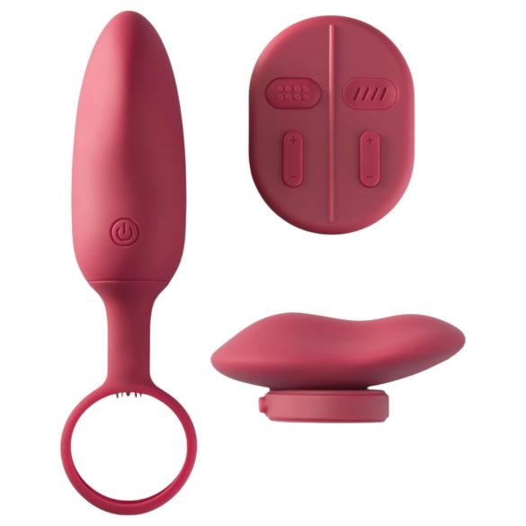 Platanomelón Mobi - 2 daļu vibratoru komplekts - (sarkans)