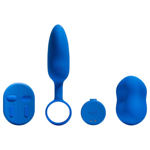 Platanomelón Mobi - bezvadu vibrators, 2 daļas (zils)