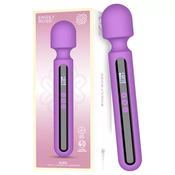 Engily Ross Aura - vibrators ar akumulatoru digitālais masāžieris violets