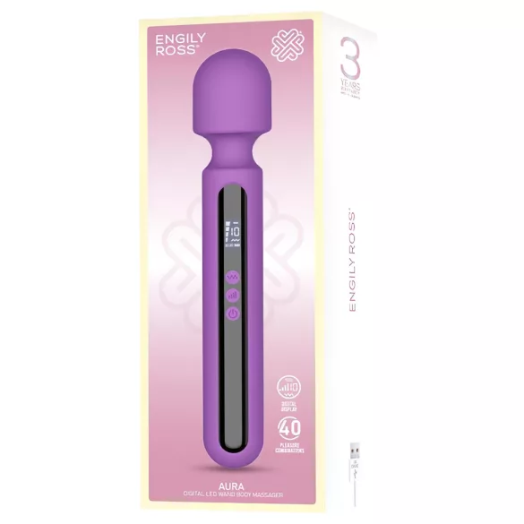 Engily Ross Aura - vibrators ar akumulatoru digitālais masāžieris violets