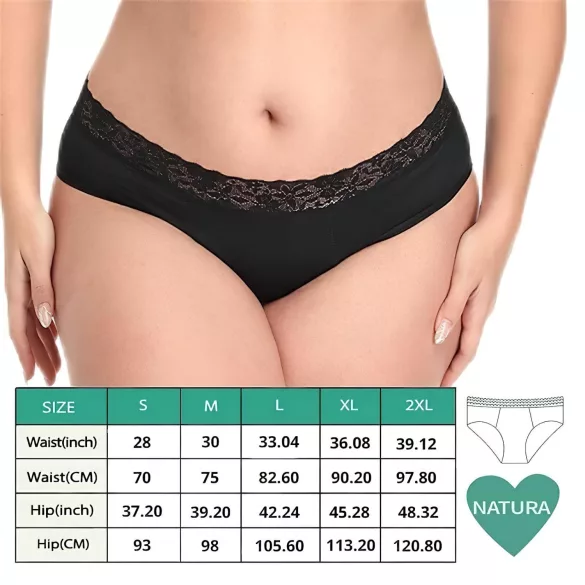 Adalet Natura Super - menstruālās biksītes melnas