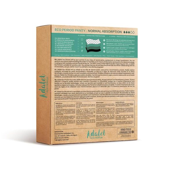 Adalet Flora Normālas - menstruācijas biksītes (melnas)