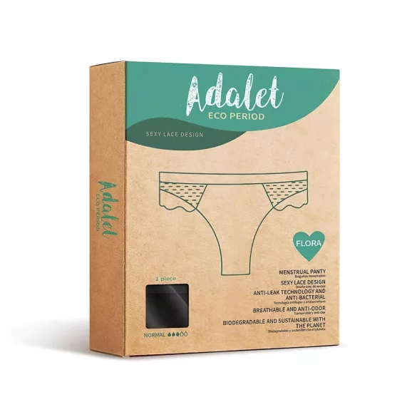 Adalet Flora menstruāciju biksītes normālas melnas - L