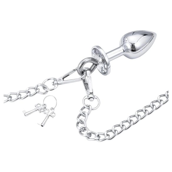 LateToBed BDSM - roku dzelži ar anālo aizbāzni sudraba