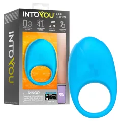  INTOYOU Ringo - gudrs vibrējošs dzimumlocekļa gredzens ar lietotni (zils)