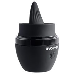 Evolved vibrators ar mēli, uzlādējams, melns