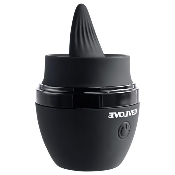 Evolved vibrators ar mēli, uzlādējams, melns