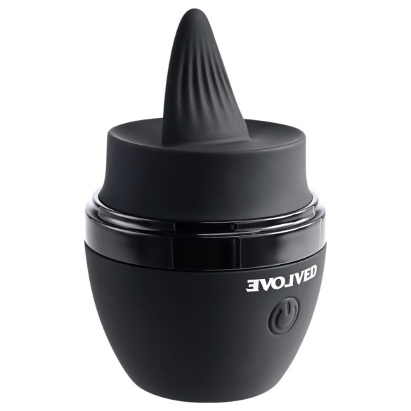 Evolved vibrators ar mēli, uzlādējams, melns