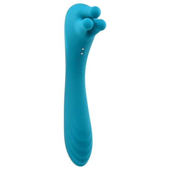 Evolved Divi Divi - divu galu vibrators ar akumulatoru (zils)