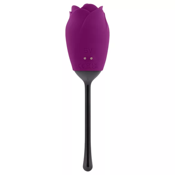 Playboy - ūdensizturīgs uzlādējams klitora vibrators ar mēlīti violets