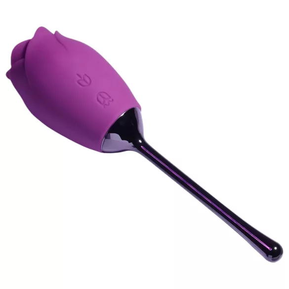 Playboy - ūdensizturīgs uzlādējams klitora vibrators ar mēlīti violets
