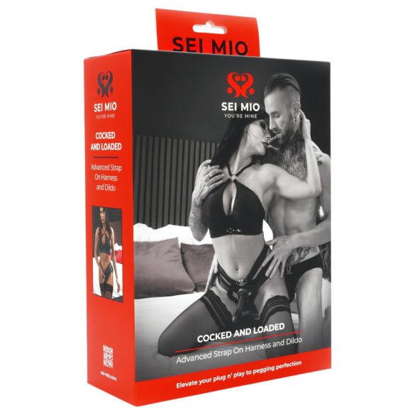 Sei Mio - pievienojams dildo ar jostu - 15 cm (melns)