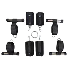 Sei Mio - durvju bondage krusts stiprināms melns